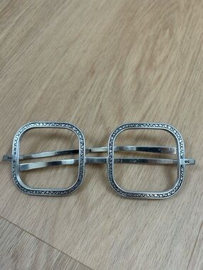 Vintage Renauld Silver Oversized Frames Sunglasses Made in USA